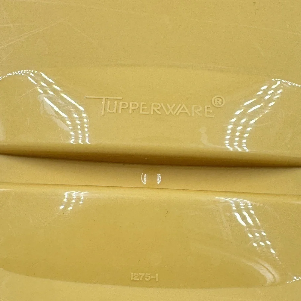 Vintage Tupperware Harvest Gold 3pc Microwave Vegetable Steamer